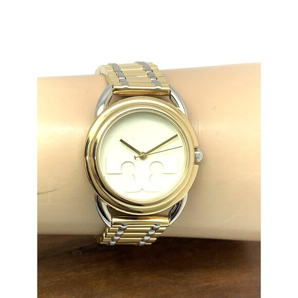 Tory Burch Women's Watch TBW7222 Miller Quartz Cream Dial Two Tone Steel 32mm - Picture 10 of 13